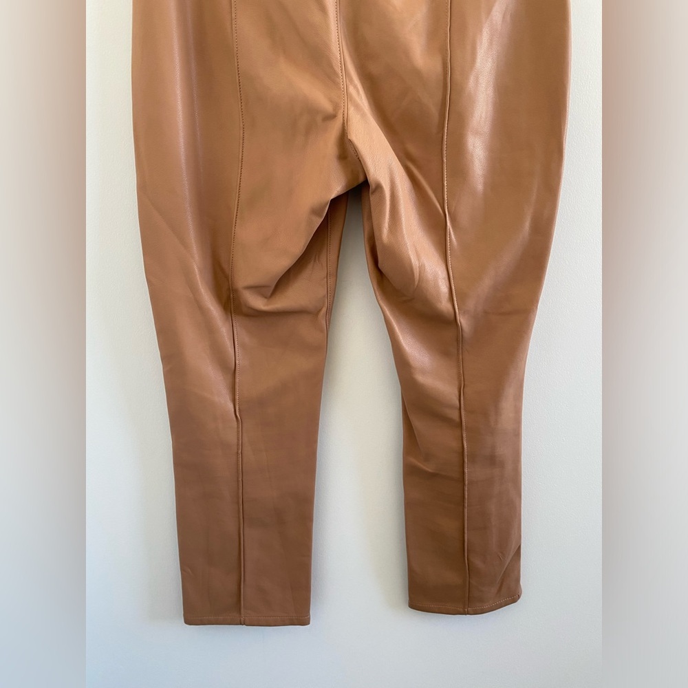Express Tan Faux Leather Pants Size 10 - Picture 6 of 8